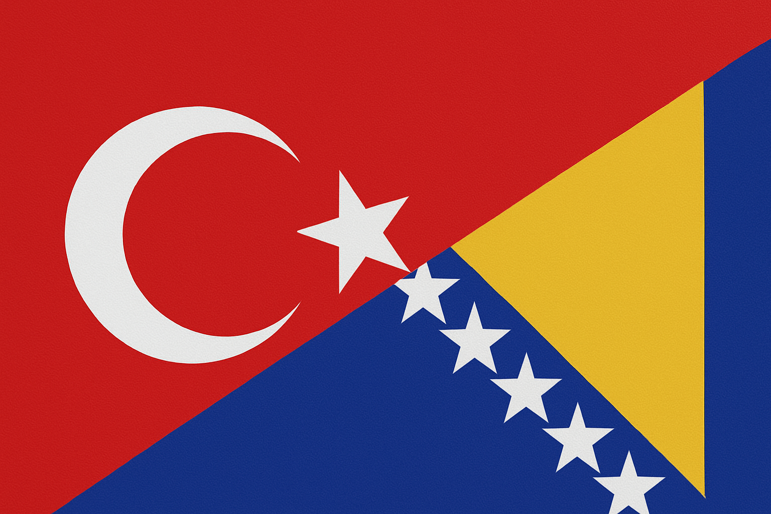 Turkey and Bosnia flags